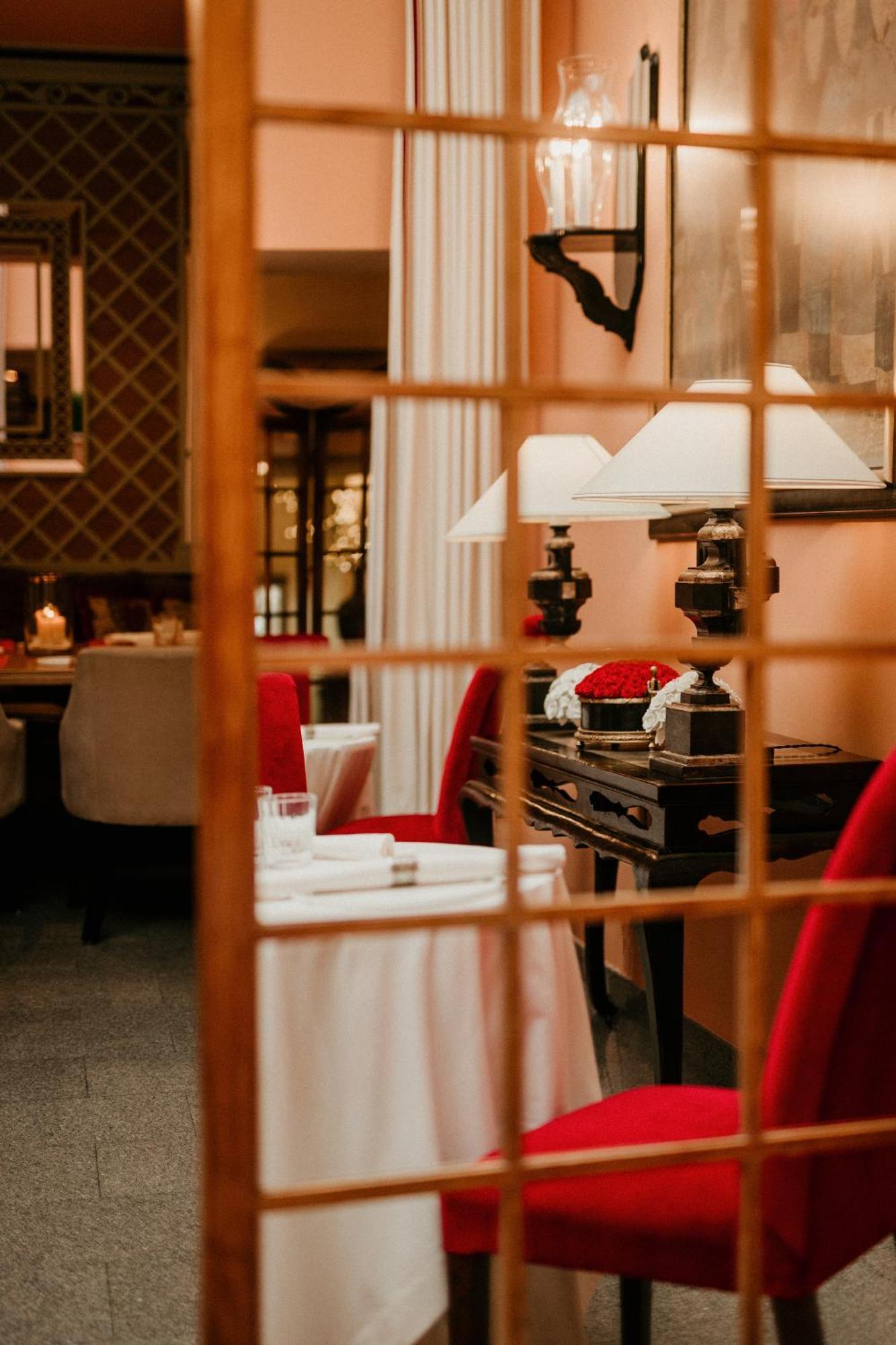 וילנה Stikliai Hotel - Relais & Chateaux מראה חיצוני תמונה Interior of the restaurant